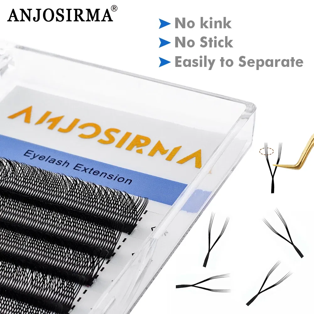 Curl: dd, Length: 11mm - ANJOSIRMA YY Shaped Eyelash Extension, 3 Split Tips, Soft BASF Lash, Hand Made Curl, High Quality, 3D,0.07 makeup eyelashes