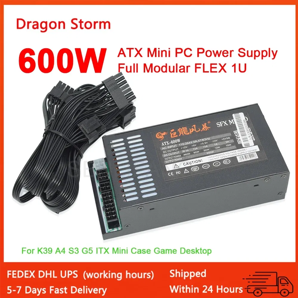 Ships From: CHINA, Rating Power: 400W - 400W 600W Full Modular 1U Mini Flex ATX PSU PC Power Supply 110-264V ENP-7660B For K39 A4 S3 G5 ITX Mini Case Game Desktop