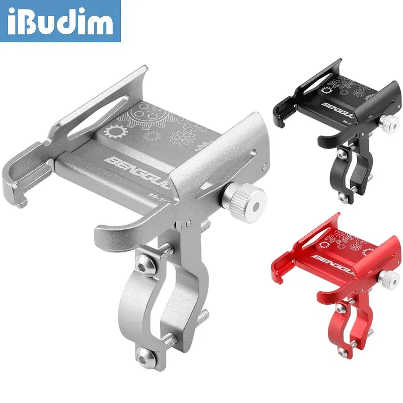 Color: black - iBudim Bike Phone Holder 360 Rotation Bicycle Phone Holder for 4.7-7.0 inch Devices Motorcycle Handlebar Mobile Phone Stand