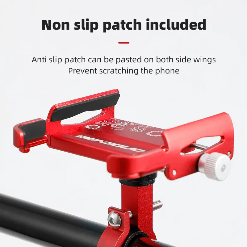 Color: black - iBudim Bike Phone Holder 360 Rotation Bicycle Phone Holder for 4.7-7.0 inch Devices Motorcycle Handlebar Mobile Phone Stand