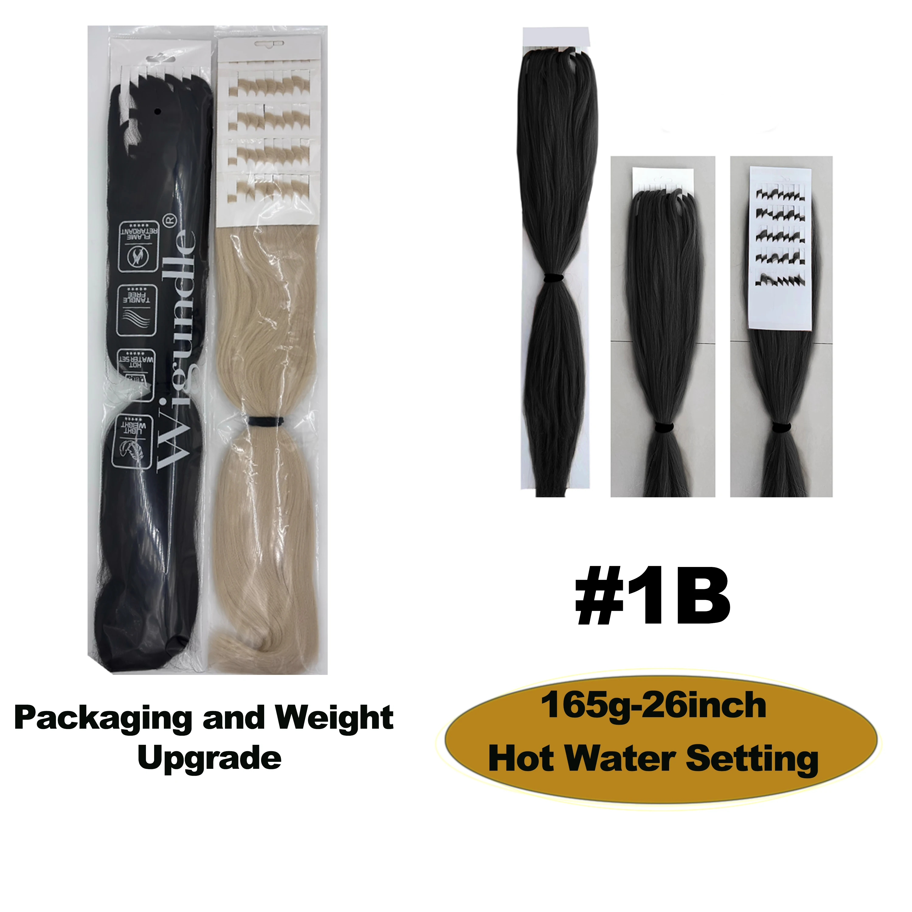 Color: OMBRE, Stretched Length: 26inches, Bulk Buy: 1Pcs/Lot - Kanekalon 26inch Hot Water Set Pre Stretched Jumbo Braiding Hair Box Twist Braids Synthetic Hair Extensions For Women Soft Yaki