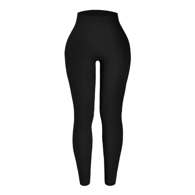 Color: Beige, Size: M - Autumn Sexy Gym Leggings Women High Waist Skinny Stretch Fitness Leggings Exercise Activewear Running Outdoors Fashion Thread