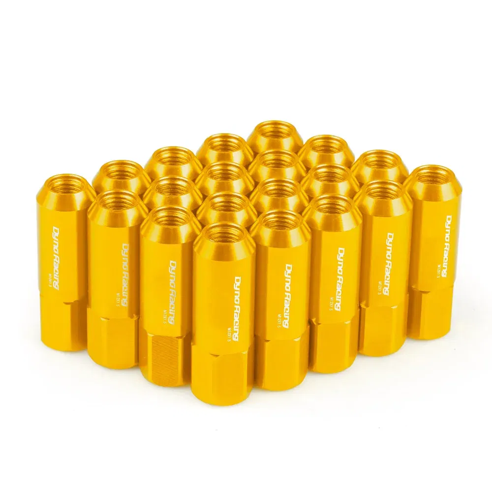 Color Name: Red - Dynoracing 60MM M12*1.5 Wheel Nuts New 20PCS Racing Lug Wheel Nuts Screw Aluminum Lug Nut  M12X1.5 BX100442