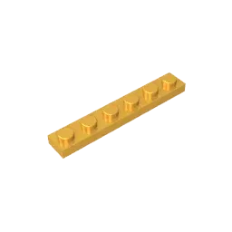 Color: Trans-yellow - Gobricks GDS-505 Plate 1 x 6 compatible with lego 3666 pieces of children's DIY building block Particles Plate DIY