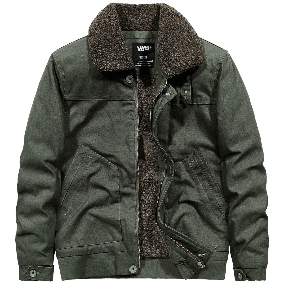 Color: Khaki, Size: M - Men's Cold Jackets Knitted Coat Winter Coats Bomber Mens Sweat-shirt Designer Clothes Down Light Style Clothing Hooded Cardigans
