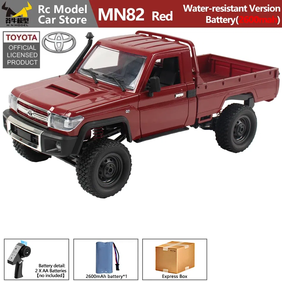 Color: Gold - MN MODEL 1/12 4X4 Remote Control Diving Off-road Car Retro LC79 Truck Climbing All Terrain Vehicle Rock Crawler Toy for Adult