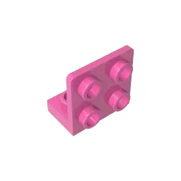 Color: CORAL RED - MOC PARTS GDS-642 ANGULAR PLATE 1.5 BOT. 1X2 2/2 compatible with lego 99207 children's toys Assembles Building Blocks Technical