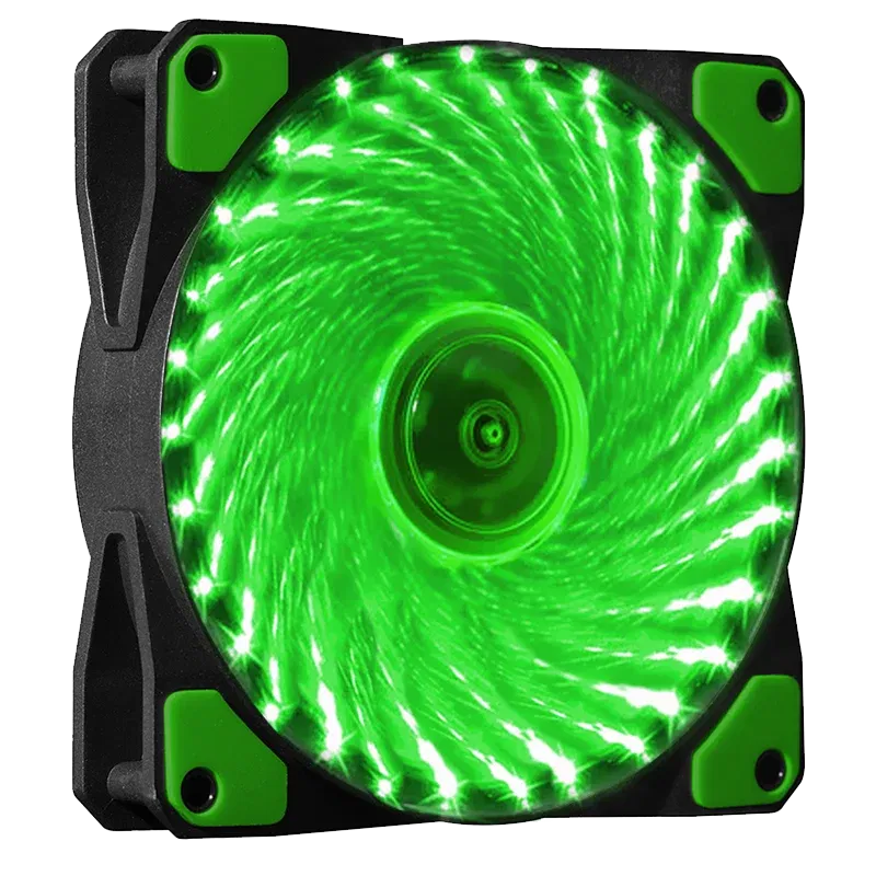 Color: GOLD, Blade Color: WHITE, RGB Support: Fixed Color - 12CM RGB LED PWM Light Heat Dissipation Fan 12V DC 15 33 Lights Computer Case Cooling Fan