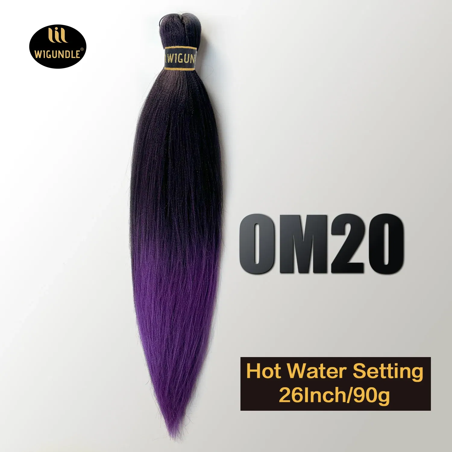 Color: #6, Stretched Length: 26inches, Bulk Buy: 1Pcs/Lot - Kanekalon 26inch Hot Water Set Pre Stretched Jumbo Braiding Hair Box Twist Braids Synthetic Hair Extensions For Women Soft Yaki