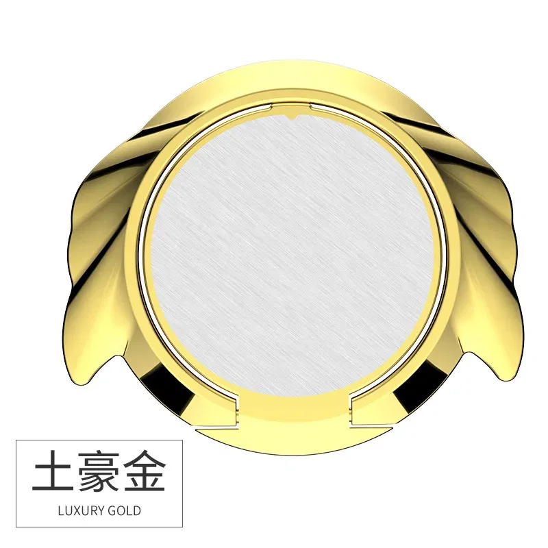 Color: black - 360 Degrees Ultra-thin Angel Ring Bracket Xiaomi Huawei Car Phone Holder Bracket Metal Desktop Phone Stand