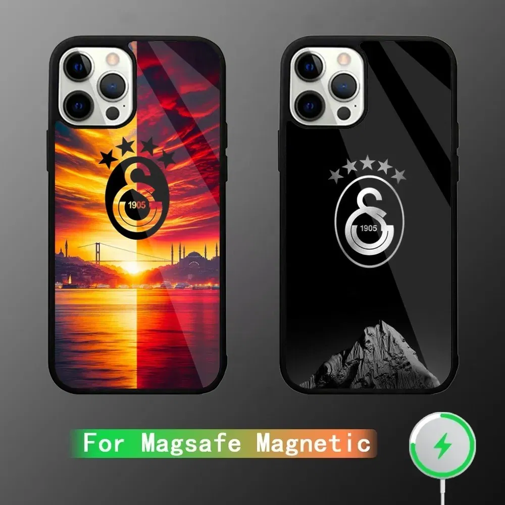 Color: Brown, Material: POLYESTER - G-Galatasaray 1905s Phone Case For iPhone 16,15,14,13,12,11,Plus,Pro,Max Mini Magsafe Magnetic Wireless Charging