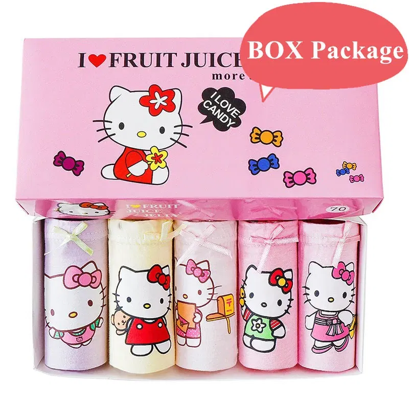 Color: Red, Kid Size: 2T - 5 Pack Girls Cotton Briefs With Exquisite Box, Queen Elsa Kids Soft Girls Panties, Princess Cartoon Children's Underpants 2-14T