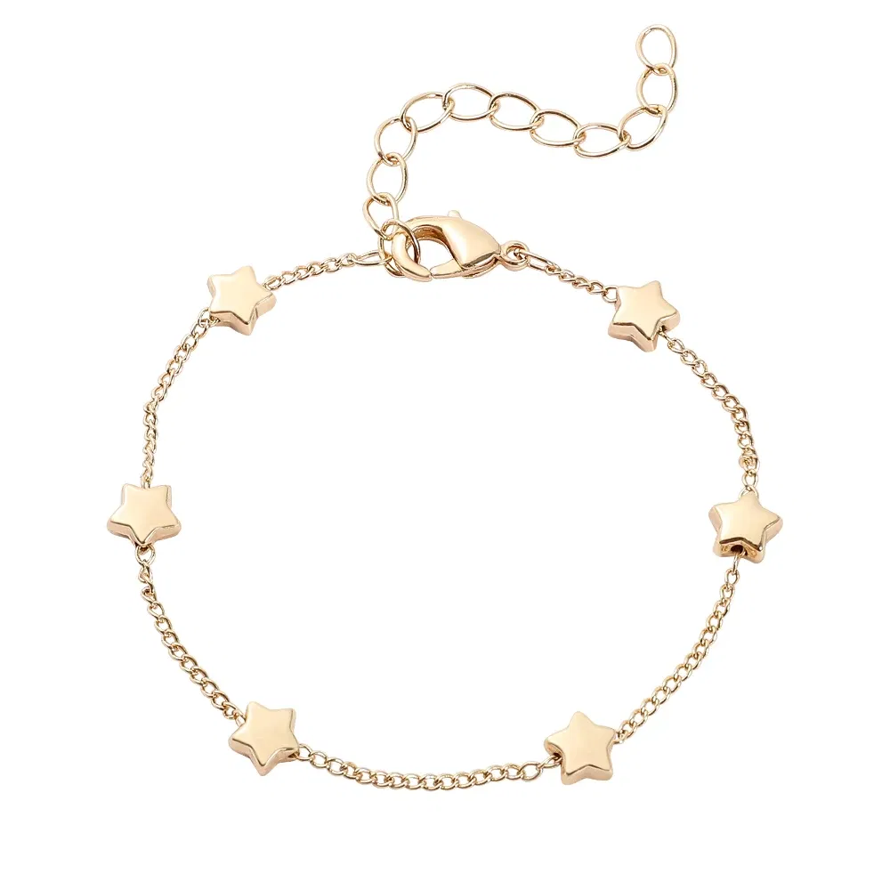 Metal Color: Gold-color, Ships From: CHINA - Beautiful stars Bracelets for Women Korean Fashion Designer Party Wedding Jewelry Holiday Gifts