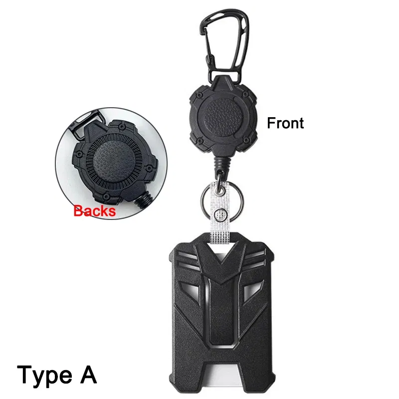 Color: green - ID Card Holder Bus Card Cover Case Badge Reel Clip Badge Clip Heavy Duty Badge Clip Retractable Badge Holder ID Badge Holder