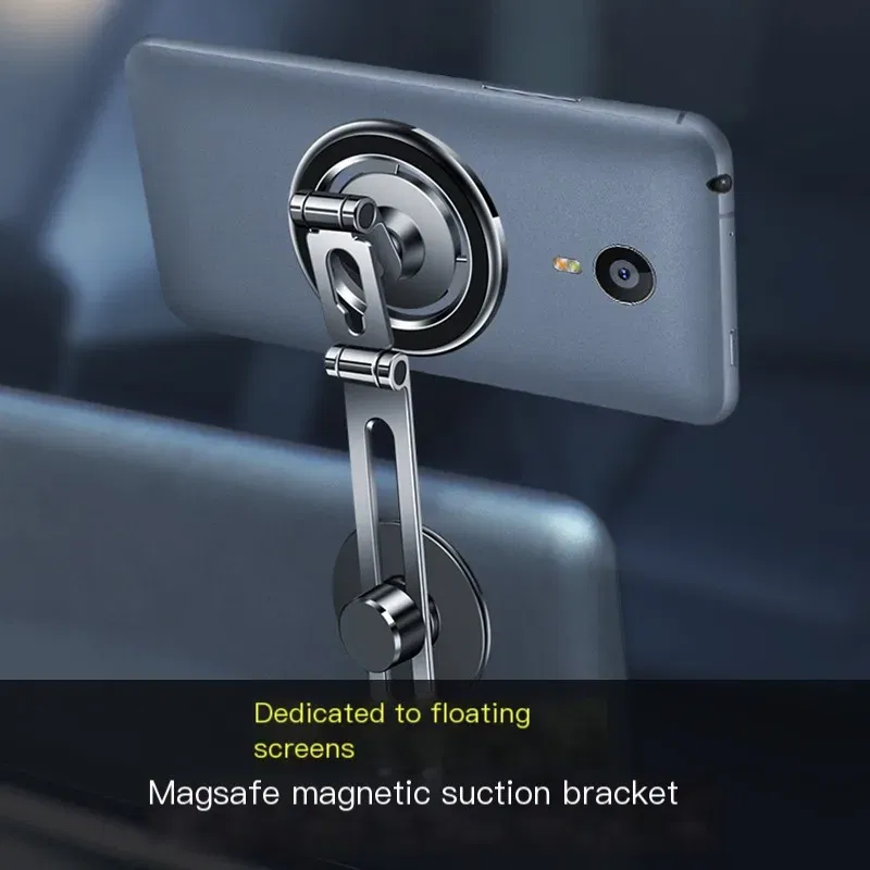 Color: black - Car Phone Holder Adjustable Foldable Bracket 360 Degree Rotating Aluminum Alloy for BYD Atto 3 Song Tang Tesla Model 3/Y/X/S
