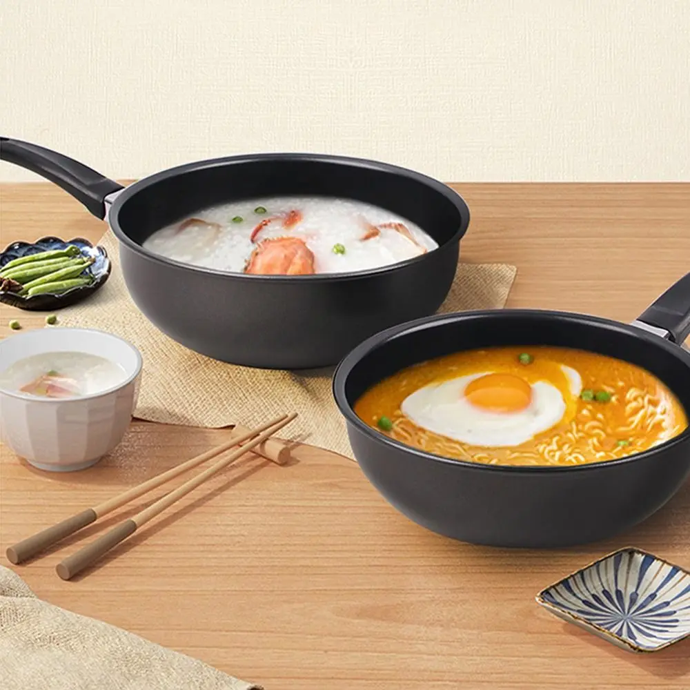 Color: WHITE - Frying Pan Mini Cooking Omelette Pans Non-stick Iron Pancake Egg Fryer With Long Handle Kitchen Gadgets