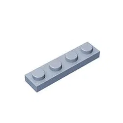 Color: Bright Green - Gobricks 10PCS MOC Bricks Parts Plate 3710 1x4 Compatible Assembles Particles For Building Blocks DIY Bricks Educational Toys