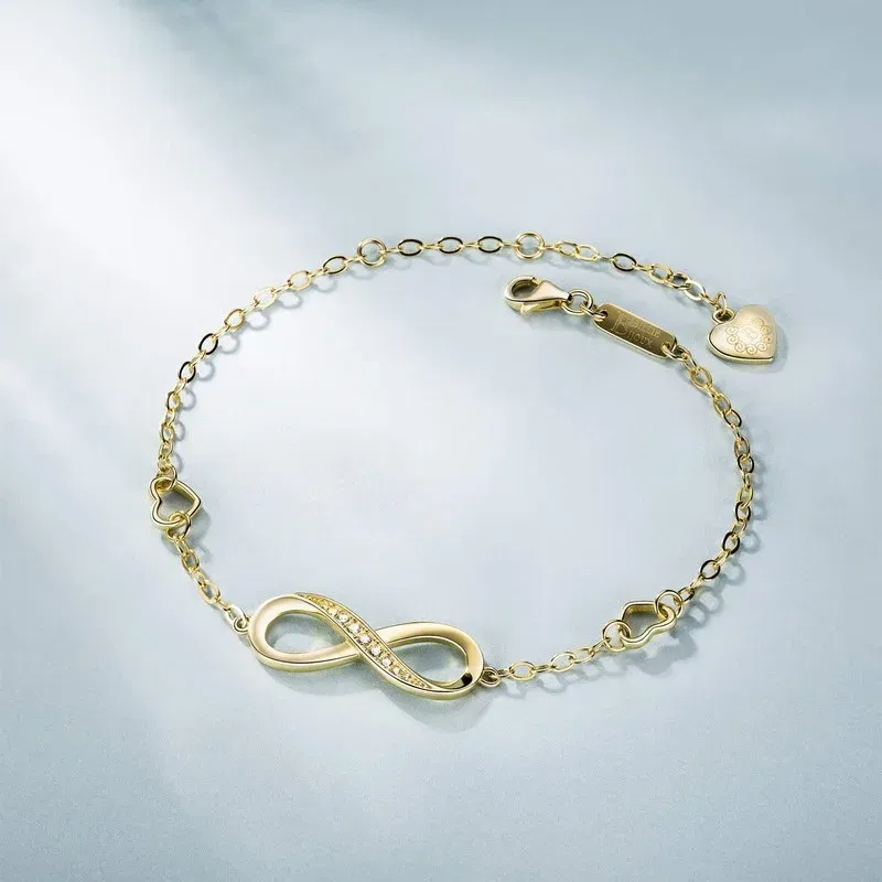 Metal Color: Silver Plated, Ships From: CHINA - Womens Sterling Silver Infinity Endless Love Symbol Charm Adjustable Bracelet for Women Mother's Day