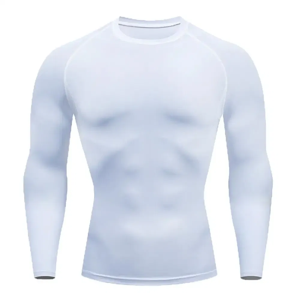 Color: green, Size: M - Men Bodybuilding Sports T-Shirt Quick Dry Running Shirt Long Sleeve Compression Top Gym T Shirt Men Fitness Tight Rashgad