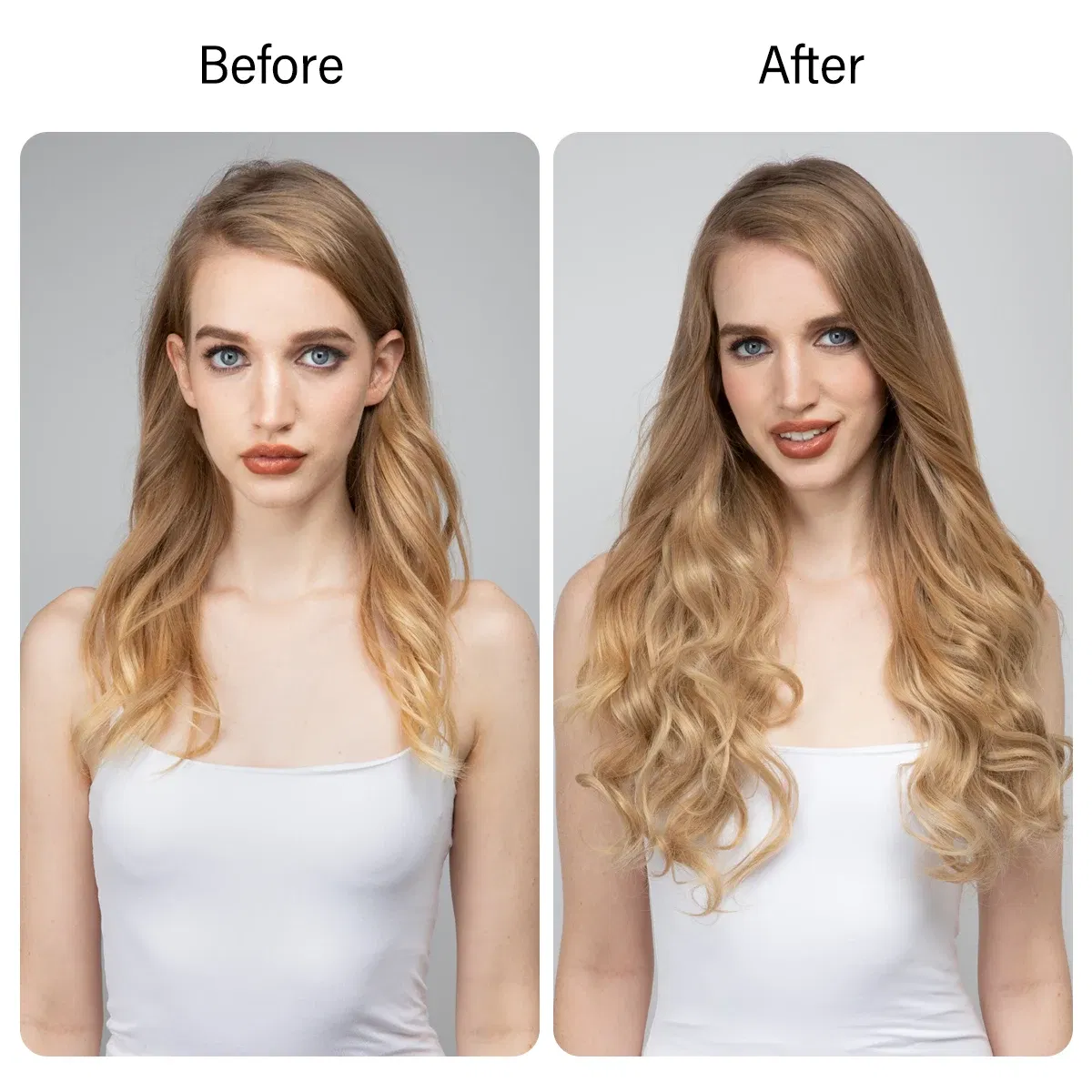 Color: P4/27, Stretched Length: 14inches - Synthetic No Clip Wave Hair Extensions Ombre Natural Black Blonde Pink One Piece False Hairpiece Fish Line Fake Hair Piece