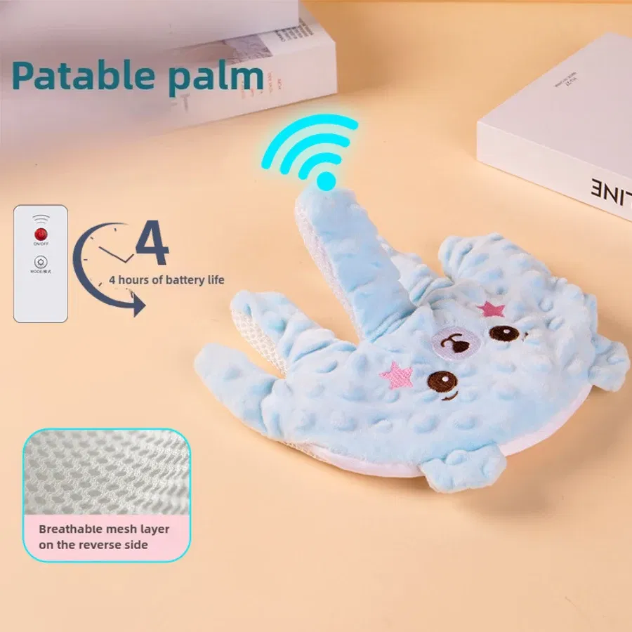 Color: Blue - Newborn Baby Sleep Aid Palm Pillow Baby Soothing Palm Baby Sleep Aid Baby Calming Sleep Remote Control Toddler Palm Pillow