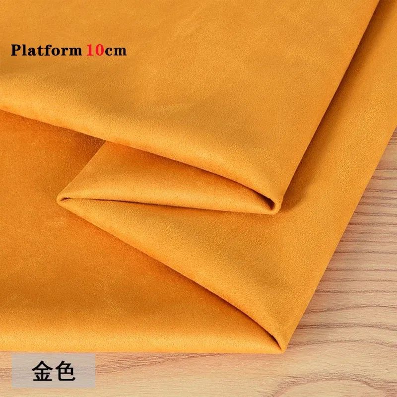 Color: Beige, Size: L - Suede Shoes Cover Steel Pole Dance Training Specific Protective Cover 10CM Platform Anti Slip Wear-resistant Boots Protective