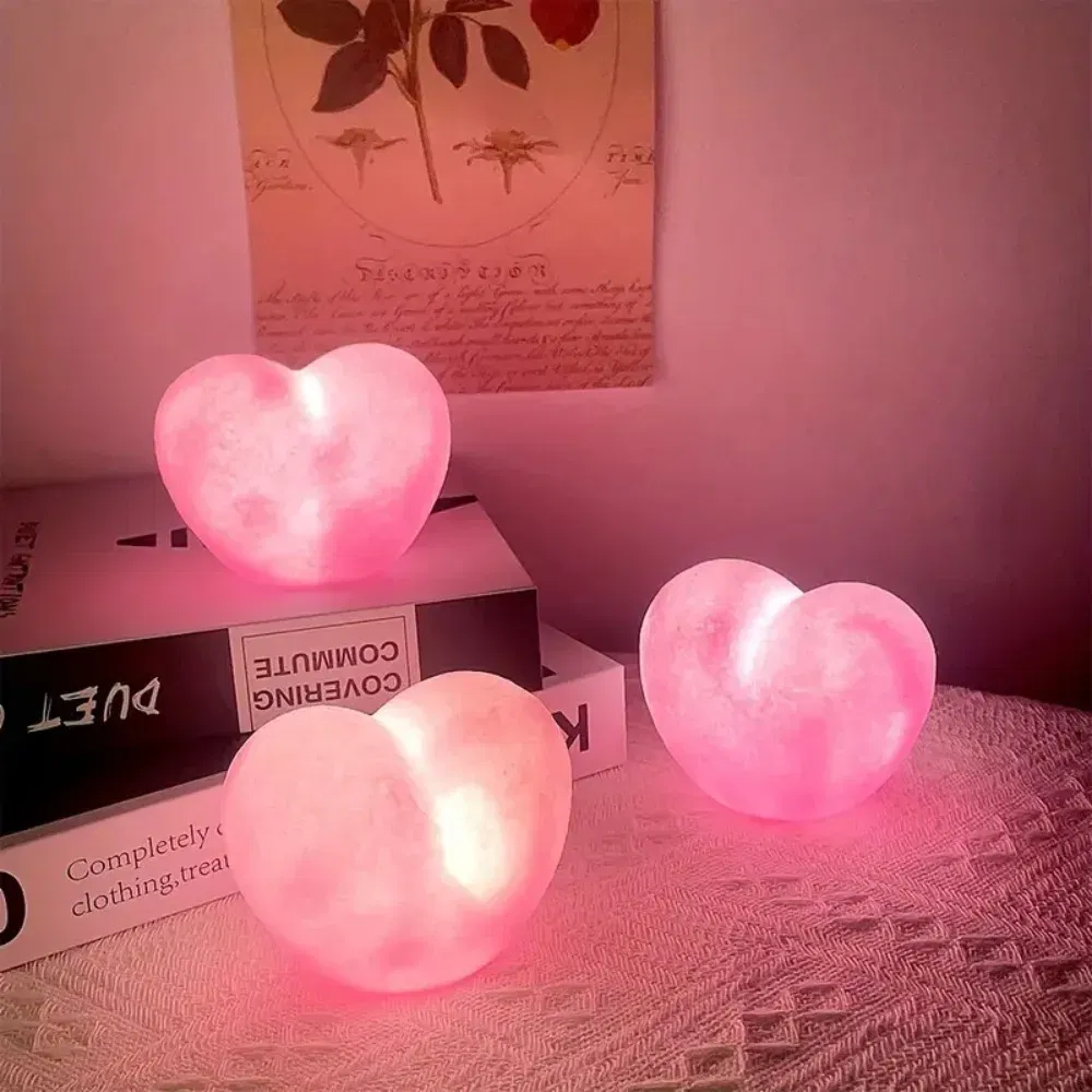 Color: Deep Sapphire - Three-dimensional Love-Shaped Night Light Atmosphere Decoration Pink White Ambient Light Battery Powered
