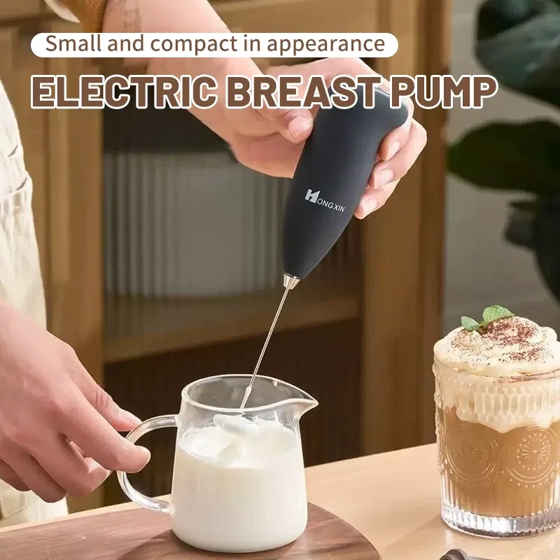 Color: light yellow - New electric milk maker Home coffee Milk maker Foam Maker Handheld Mini blender Milk maker compact and convenient
