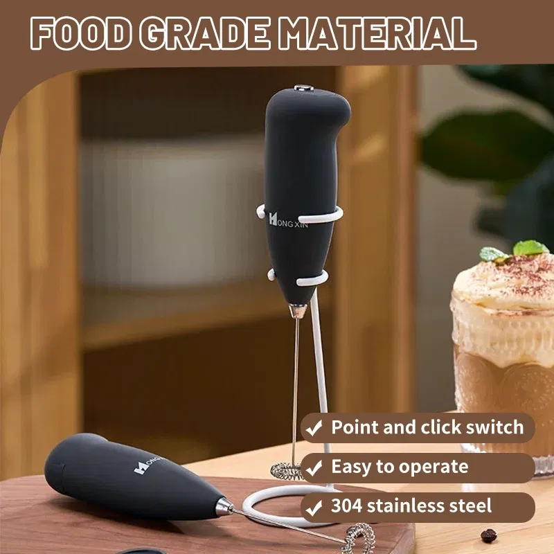Color: light yellow - New electric milk maker Home coffee Milk maker Foam Maker Handheld Mini blender Milk maker compact and convenient