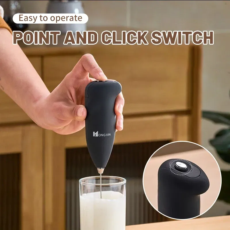 Color: light yellow - New electric milk maker Home coffee Milk maker Foam Maker Handheld Mini blender Milk maker compact and convenient