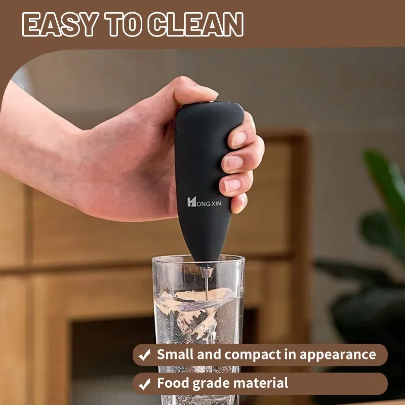 Color: light yellow - New electric milk maker Home coffee Milk maker Foam Maker Handheld Mini blender Milk maker compact and convenient