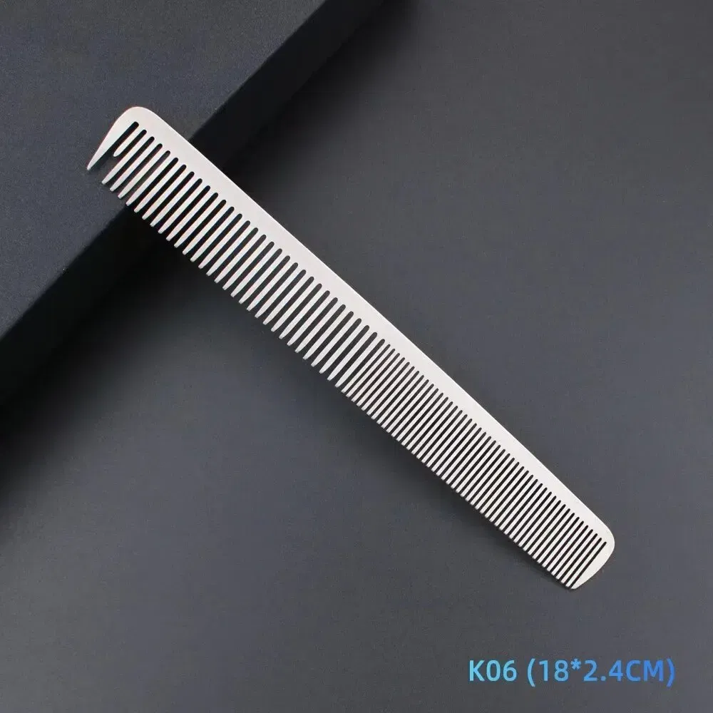 Color: Yellow - MJ Stainless Steel Cutting Metal Tail Combs Silver Fine Cutting Comb Set Hairdressing Steel Rat Tail Comb