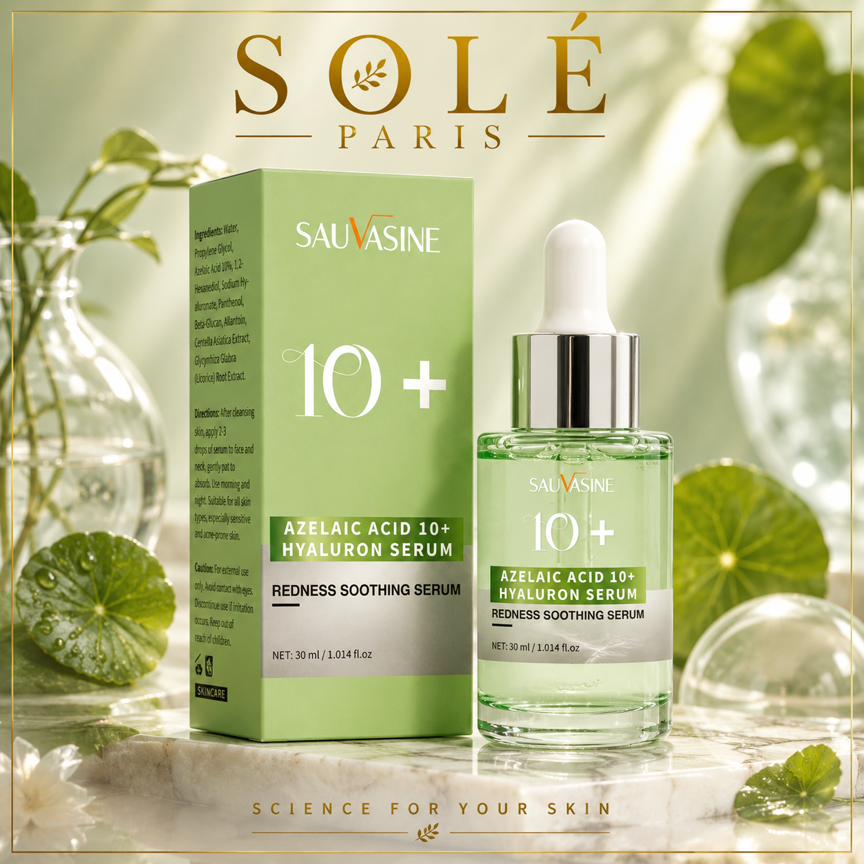 Sauvasine 10% Azelaic Acid Hyaluronic Serum