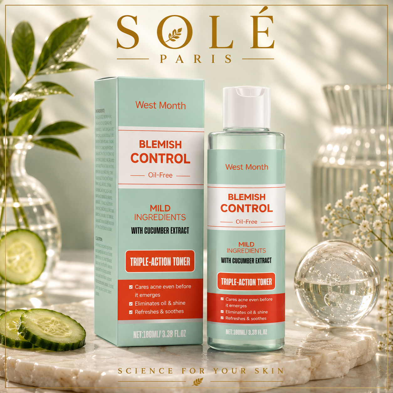 West Month Blemish Control Triple-Action Toner