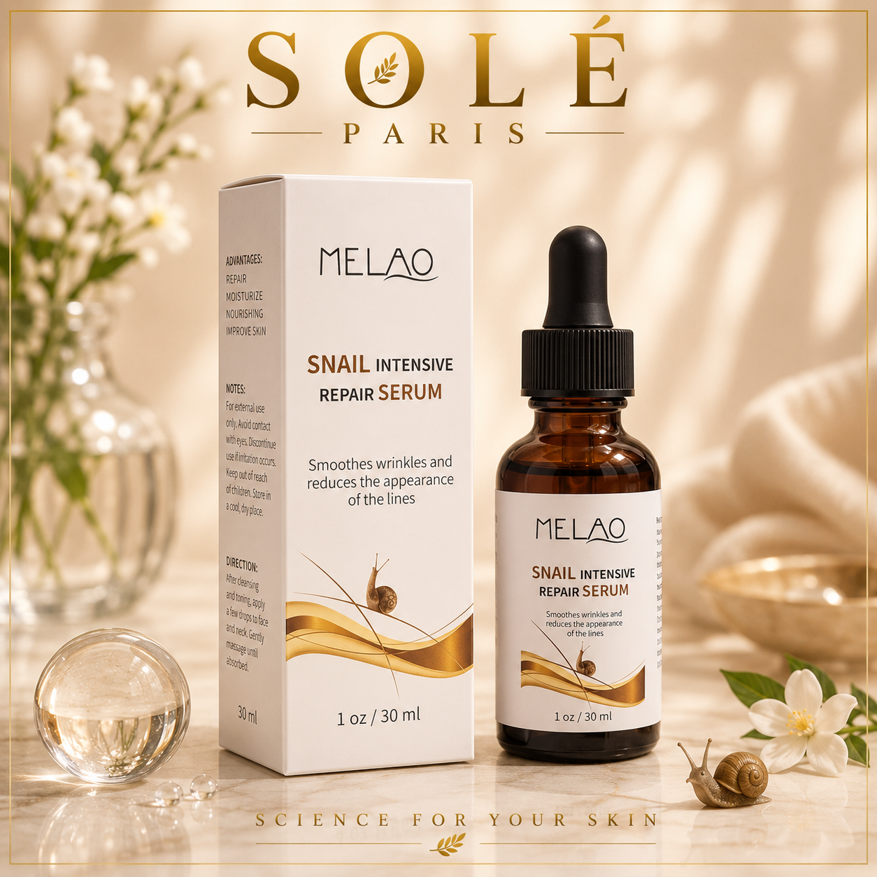 Melao Snail Intensive Repair Serum