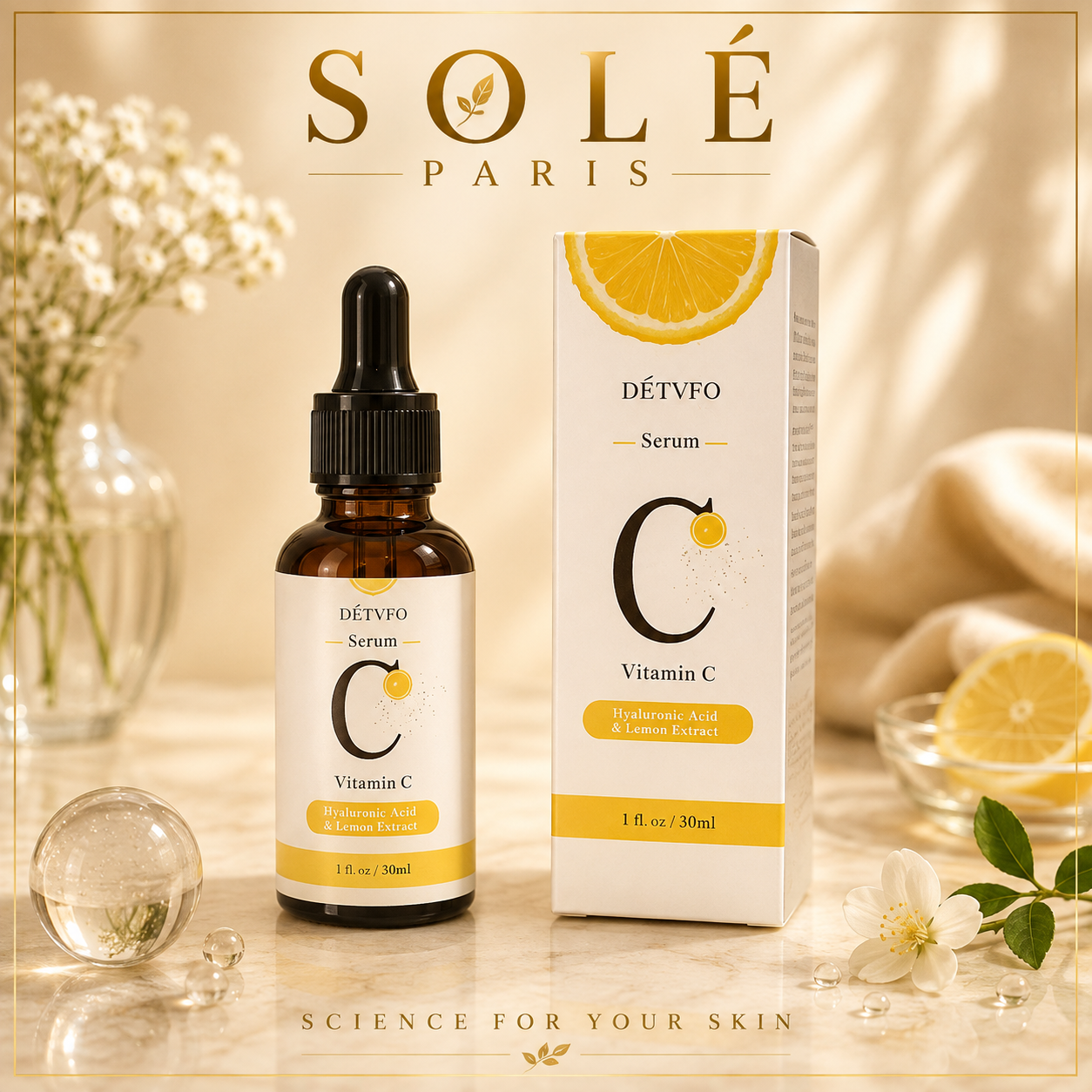 DÉTVFO Vitamin C Hyaluronic Acid Facial Serum