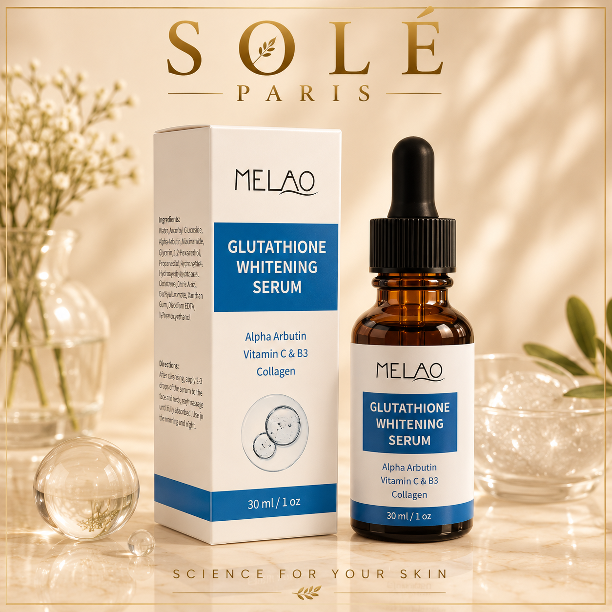Melao Glutathione Whitening Serum
