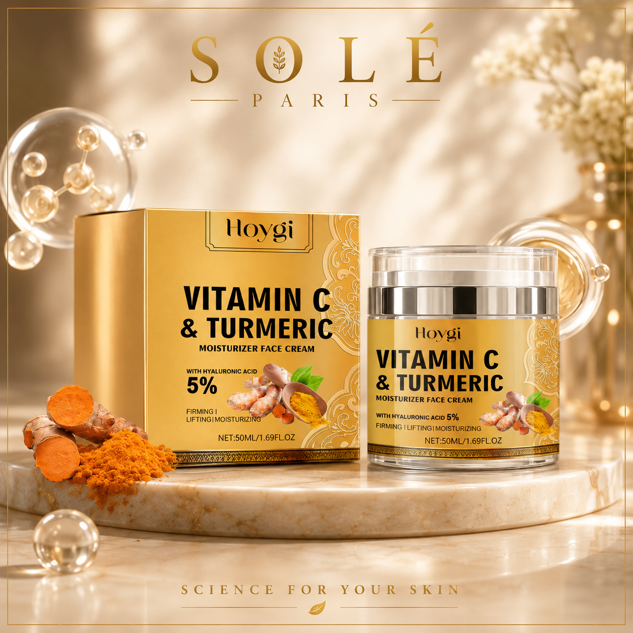 Hoygi Vitamin C & Turmeric Moisturizer Face Cream