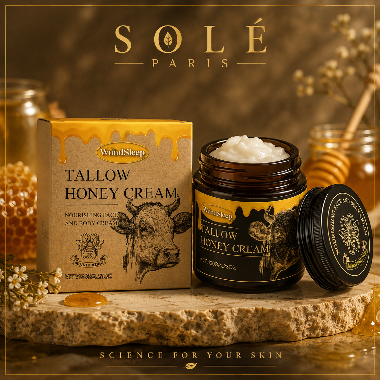WoodSleep Tallow Honey Face & Body Cream