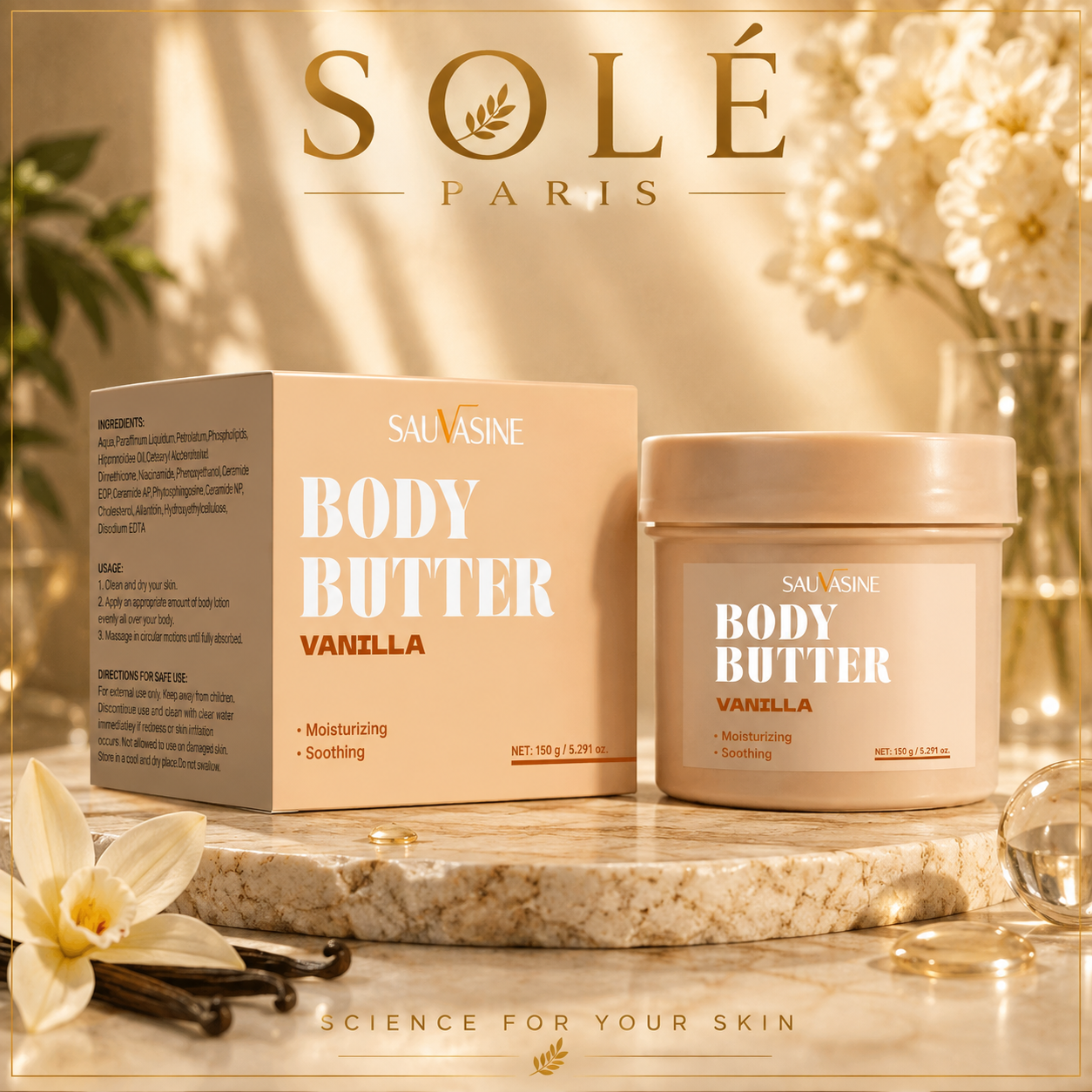 Sauvasine Vanilla Moisturizing Body Butter