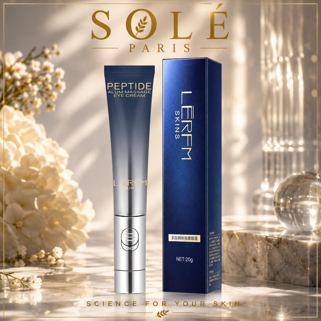 LERFM Peptide Eye Cream with Massage Applicator
