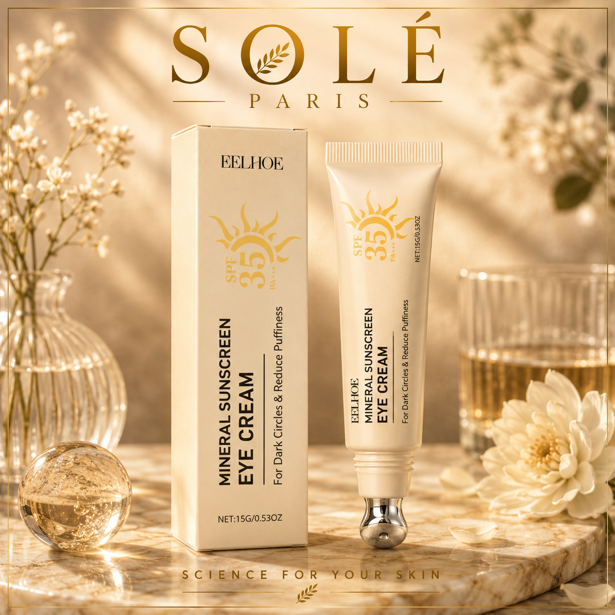 Eelhoe Mineral Sunscreen Eye Cream SPF 35