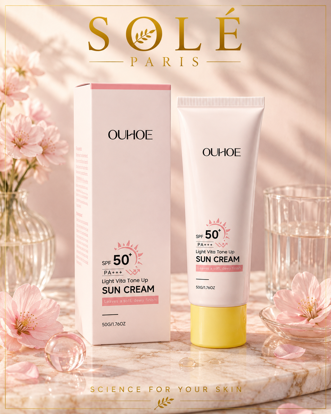 OUHOE Light Vita Tone Up Sun Cream SPF 50+ PA+++