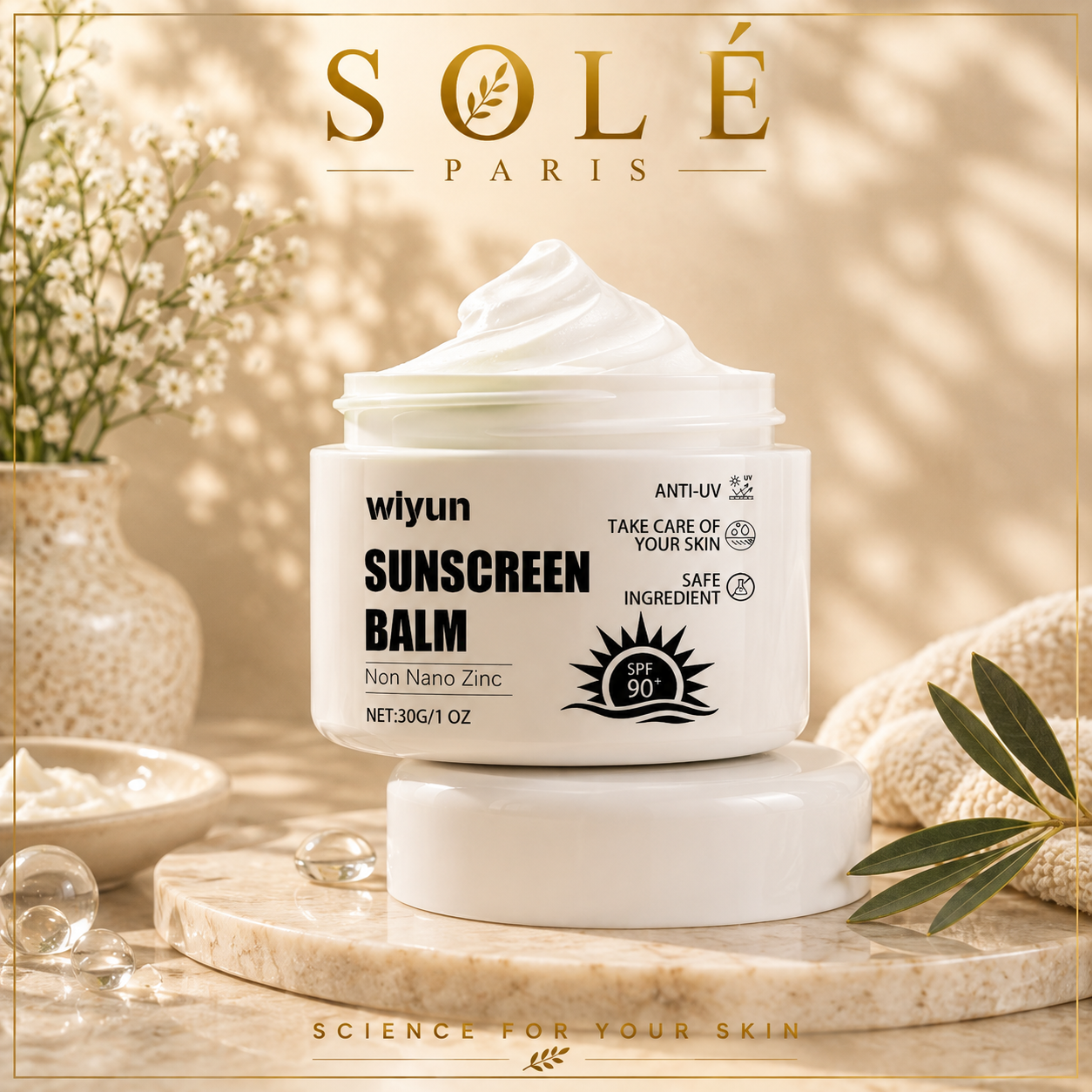 Wiyun Non-Nano Zinc Sunscreen Balm SPF 90+