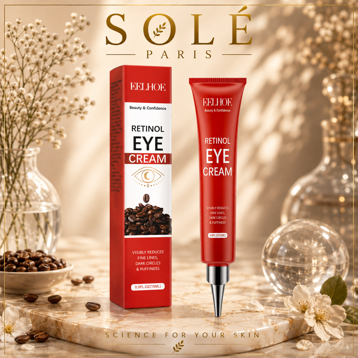 Eelhoe Retinol Eye Cream for Dark Circles & Puffiness