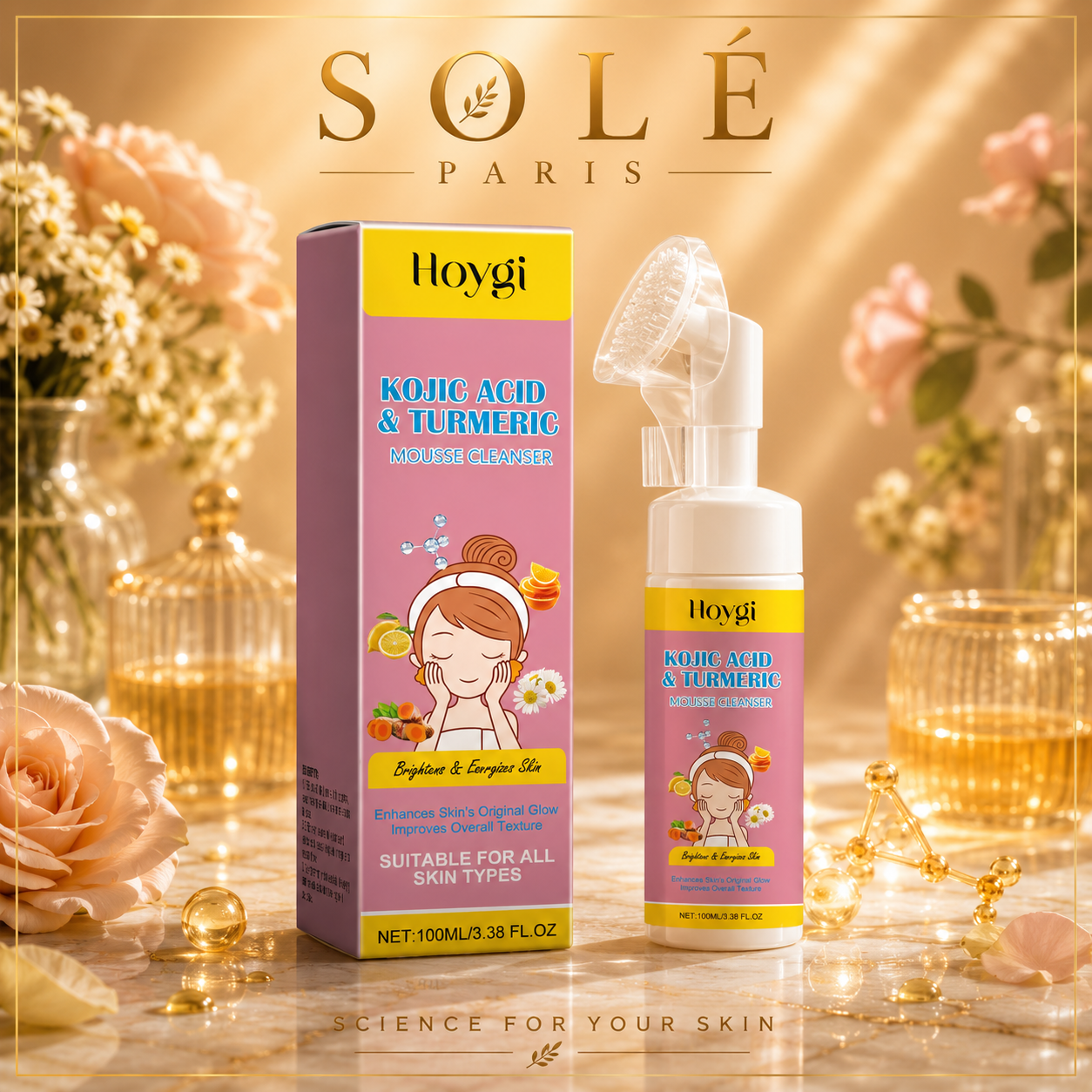Hoygi Kojic Acid & Turmeric Mousse Cleanser