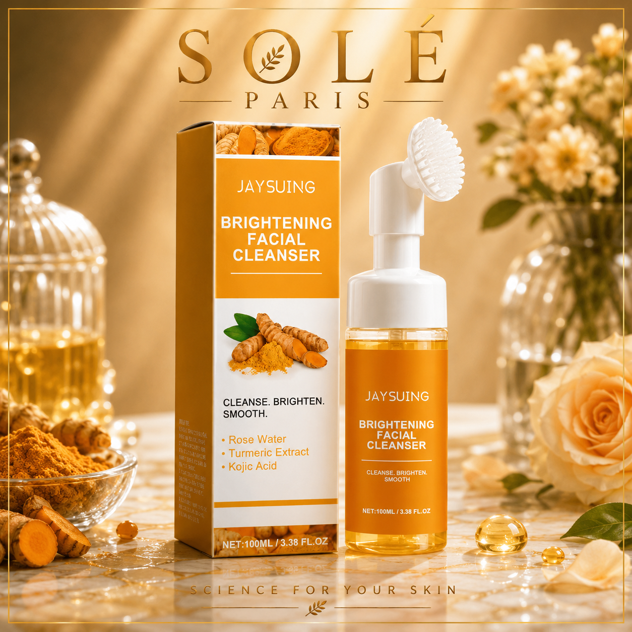 Jaysuing Turmeric Kojic Acid Brightening Facial Cleanser