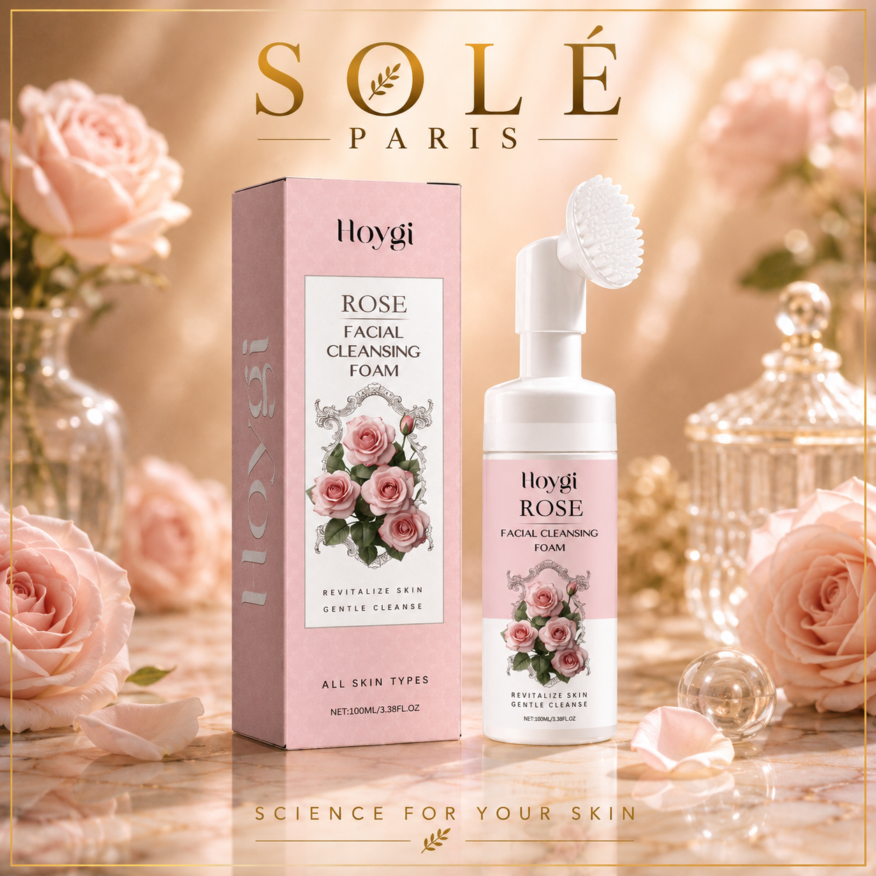 Hoygi Rose Facial Cleansing Foam