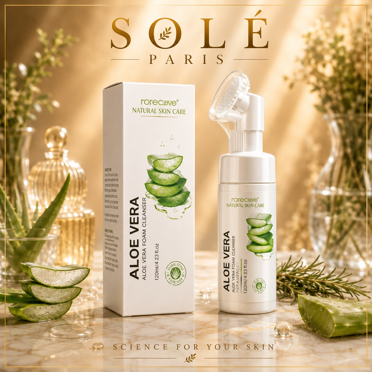 Rorec Aloe Vera Foam Facial Cleanser