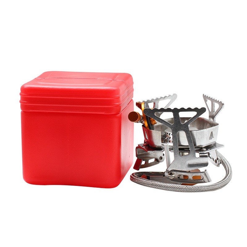 5800W Windproof Camping Gas Stove  with Piezo Ignition and Fuel Canister Adapters